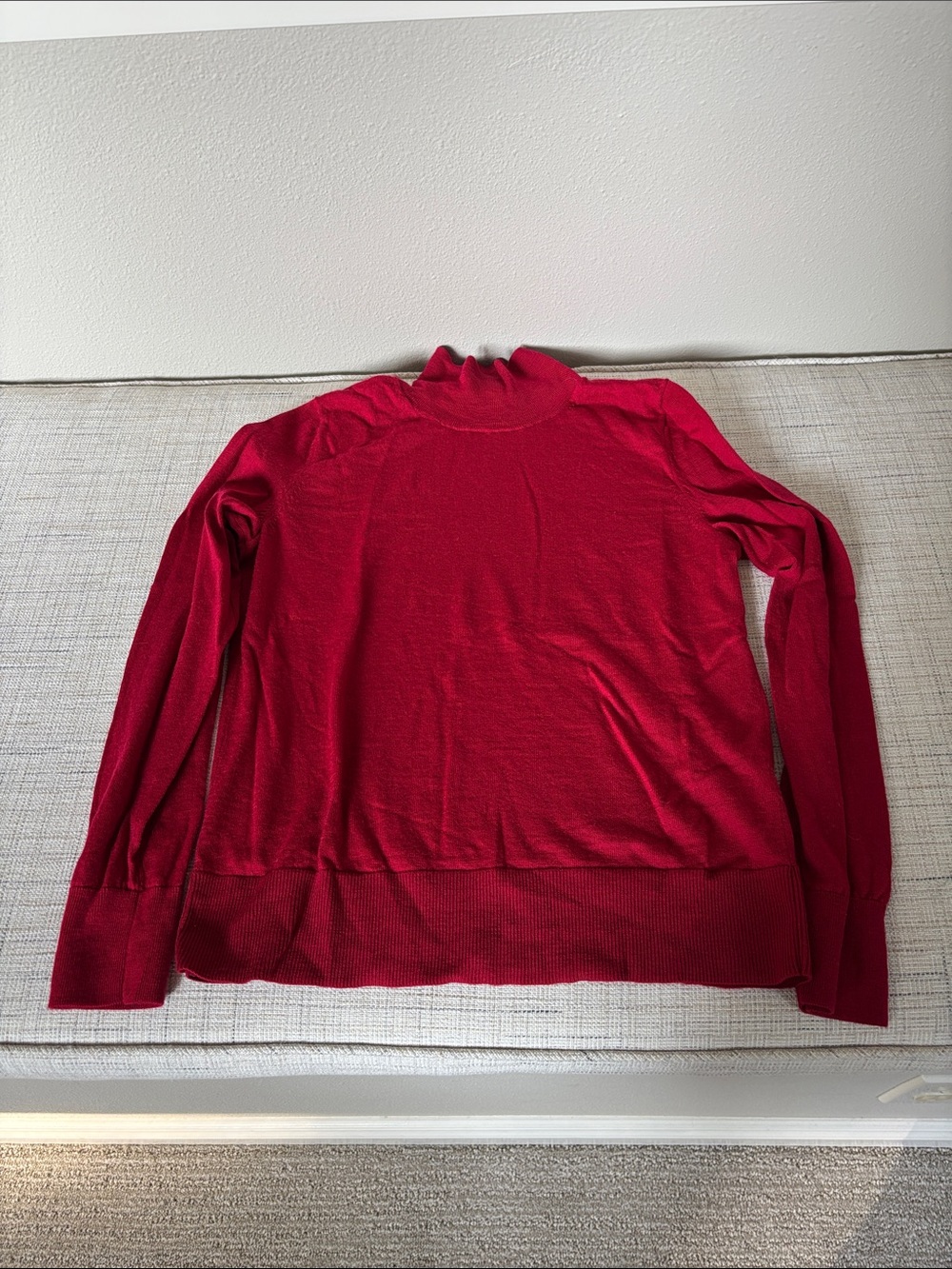 Banana Republic Factory Women's Red Mock Neck Sweater